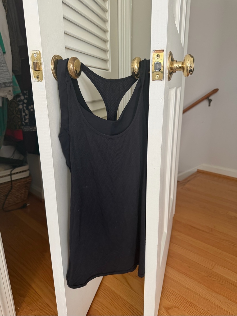 lululemon athletica Black Racerback Tank Top w/ built in sports bra